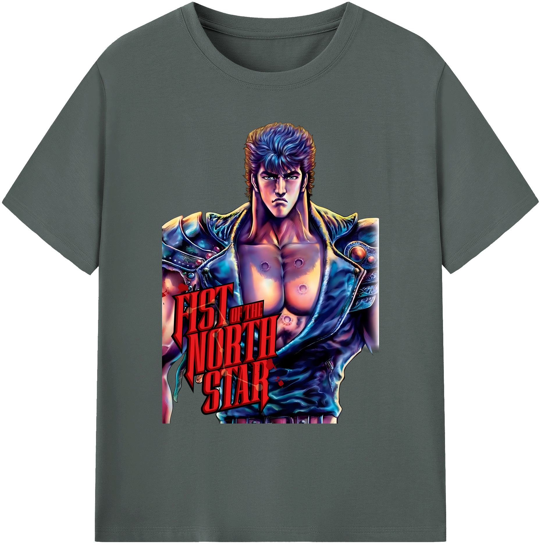 （画像用） 北斗の拳 Fist of the North Star 綿100％ メンズ半袖Tシャツ｜肌触りやわらか＆通気性